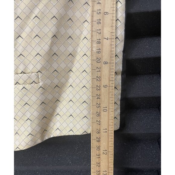 Moda Formal Wear Suit Vest Size Adult Large Mens Button light Yellow White - Picture 7 of 11